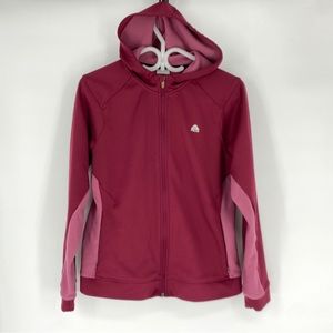 Nike ACG Maroon Fleece Smooth Shell Hoodie Youth Large 12-14